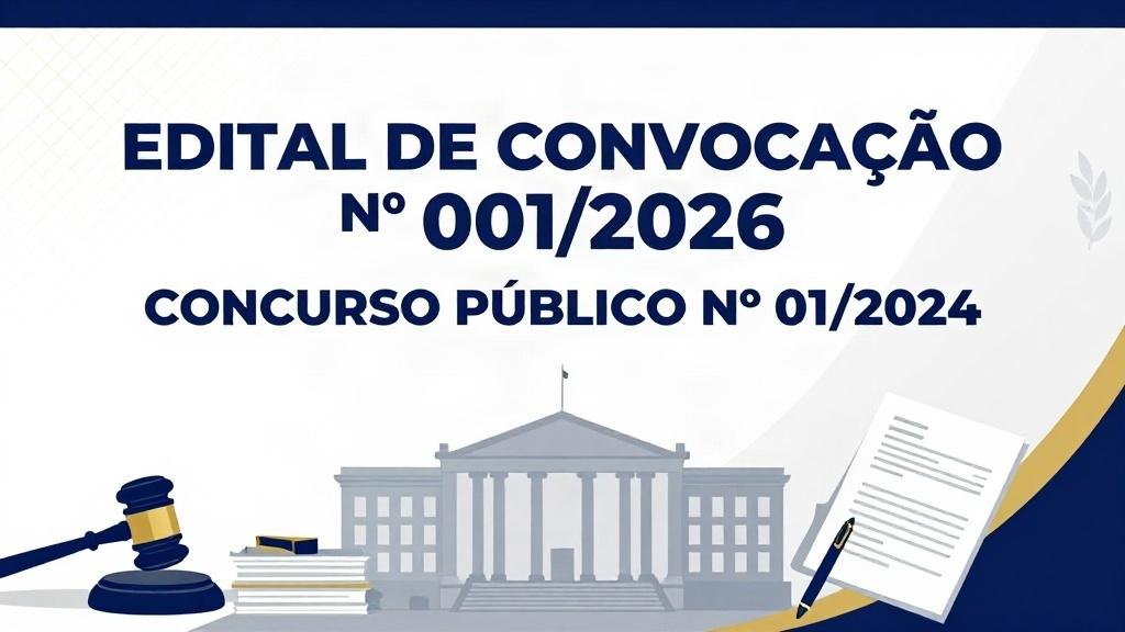 No momento, você está visualizando EEDITAL DE CONVOCAÇÃO Nº 001/2026 CONCURSO PÚBLICO Nº 01/2024